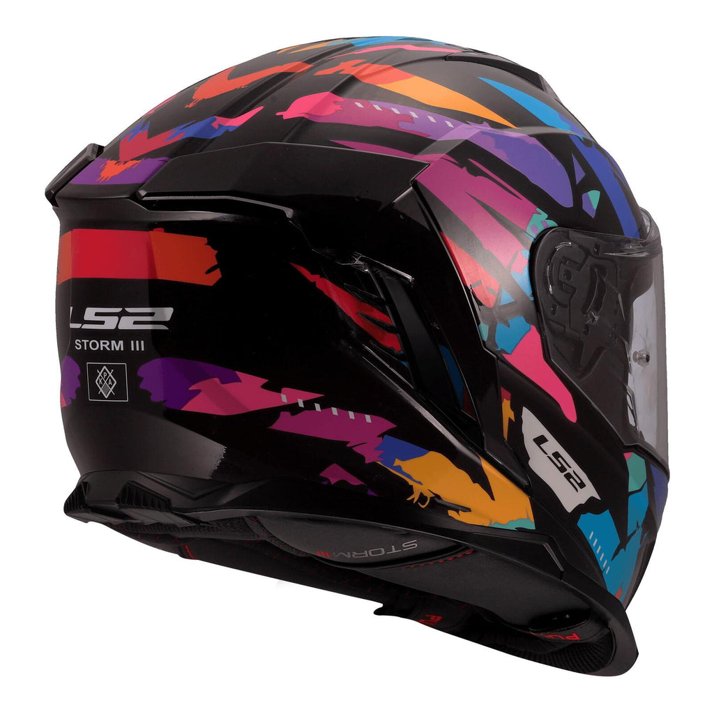 LS2 FF818 Storm III Kaos Helmet - Black / Purple / Blue