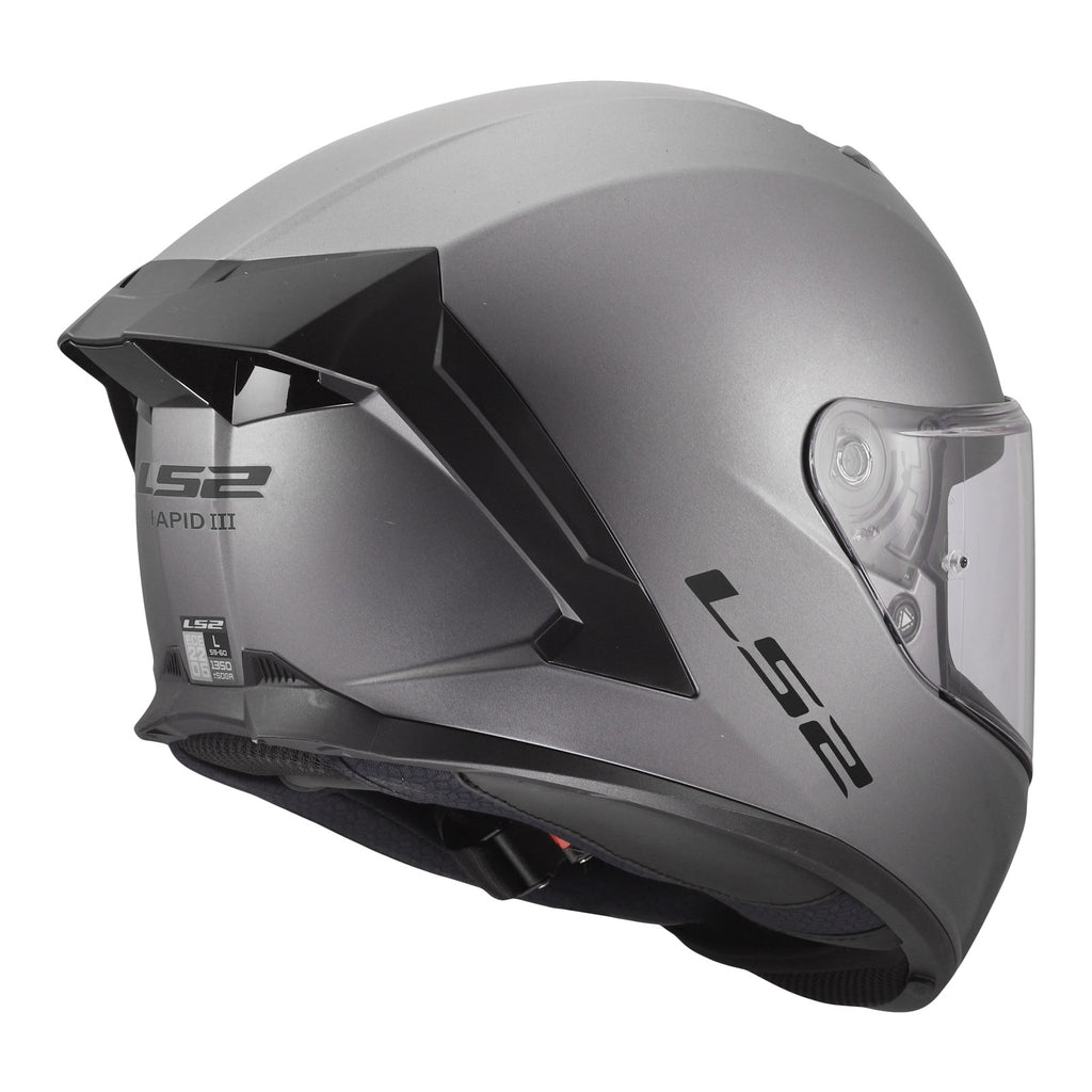 LS2 FF820 Rapid III Solid Helmet - Matte Titanium