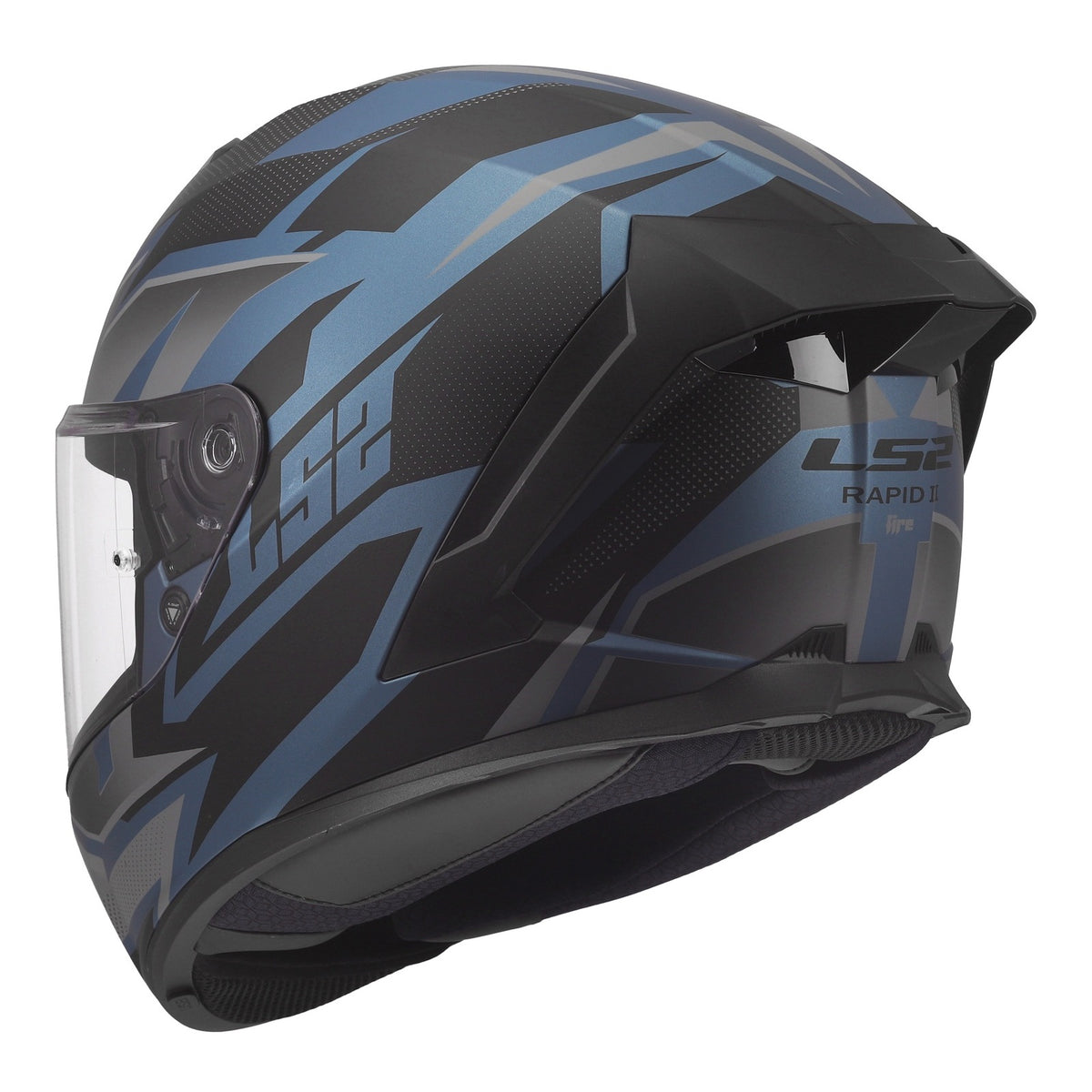 LS2 FF820 Rapid III Xtrem Helmet - Black / Blue Petrol