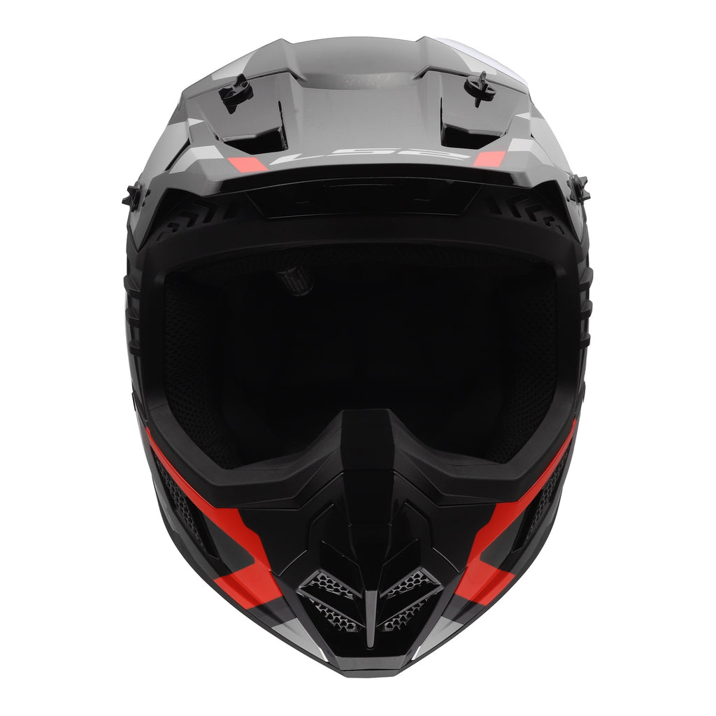 LS2 MX706 COZ Frontier II Helmet - Red / Black / Titanium