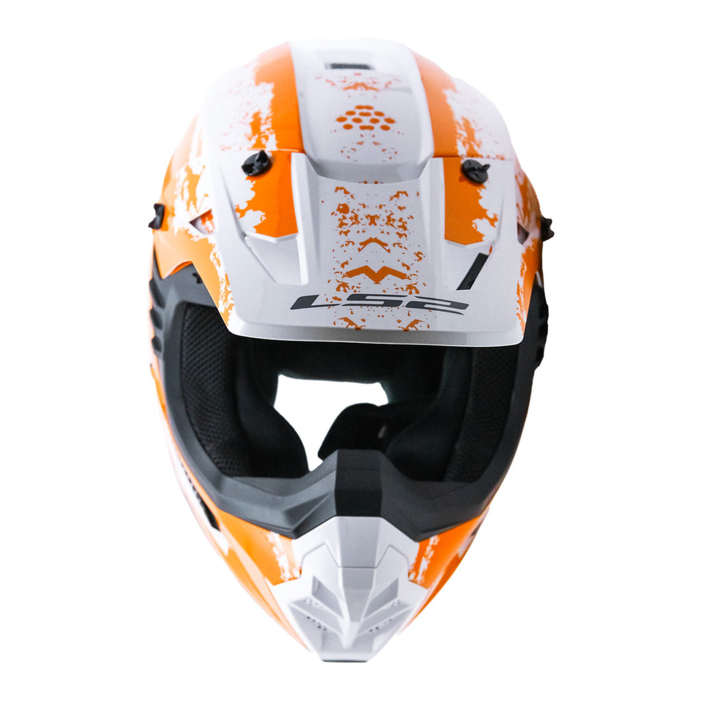 LS2 MX706J COZ Hyde Junior Helmet - Orange / White 06