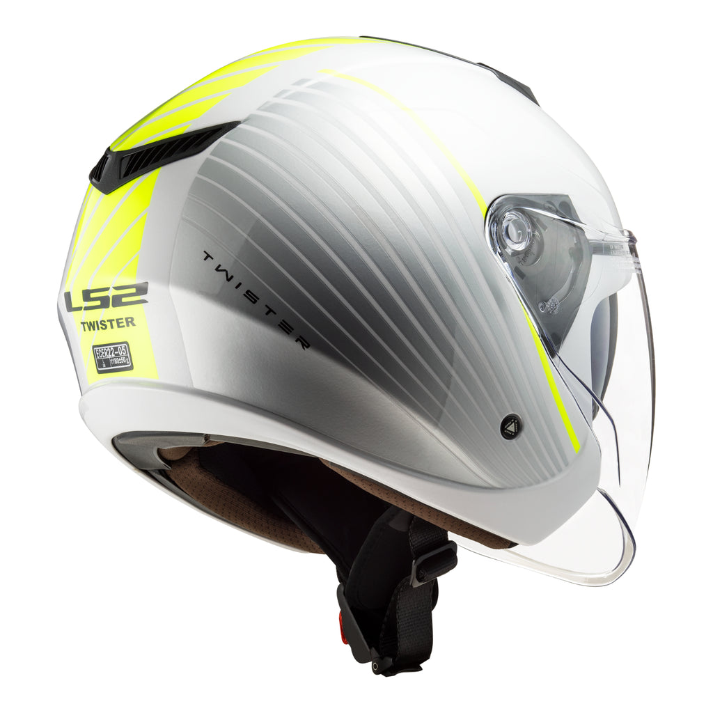 LS2 OF573 Twister II Luna Helmet - White / Silver