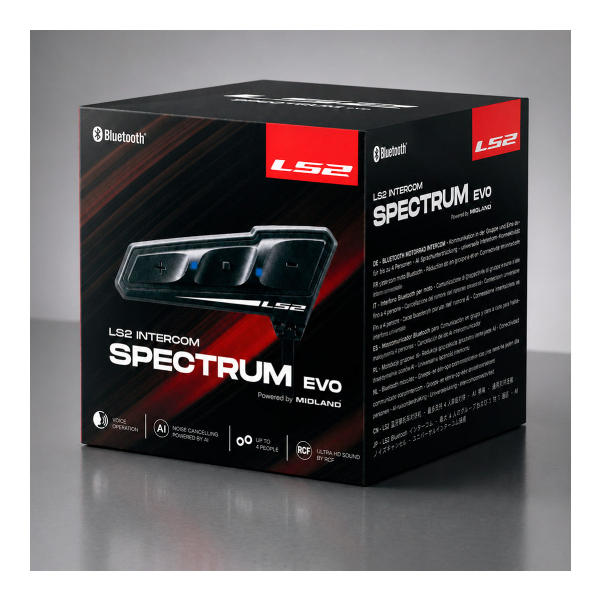 LS2 Spectrum Evo Bluetooth Intercom by Midland - Single