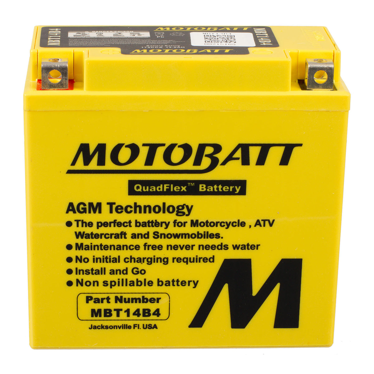 Motobatt Battery Quadflex AGM - MBT14B-4