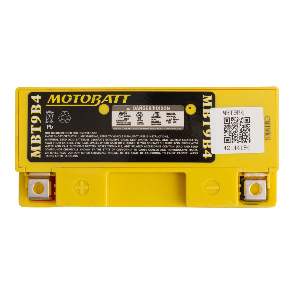Motobatt Battery Quadflex AGM - MBT9B4