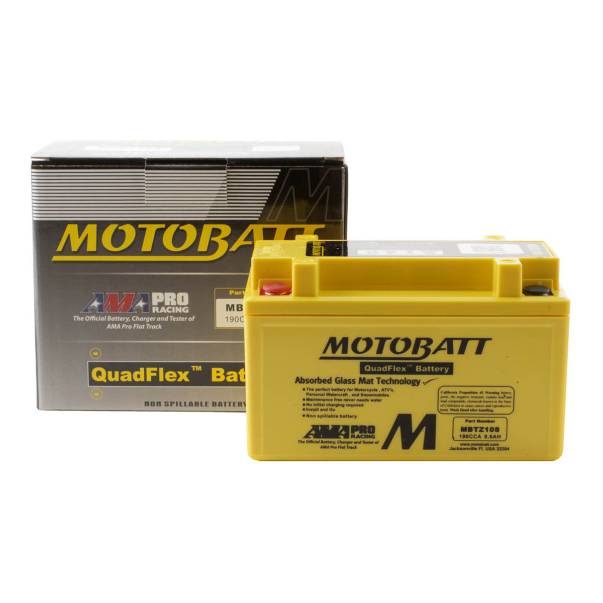 Motobatt Battery Quadflex AGM - MBTZ10S