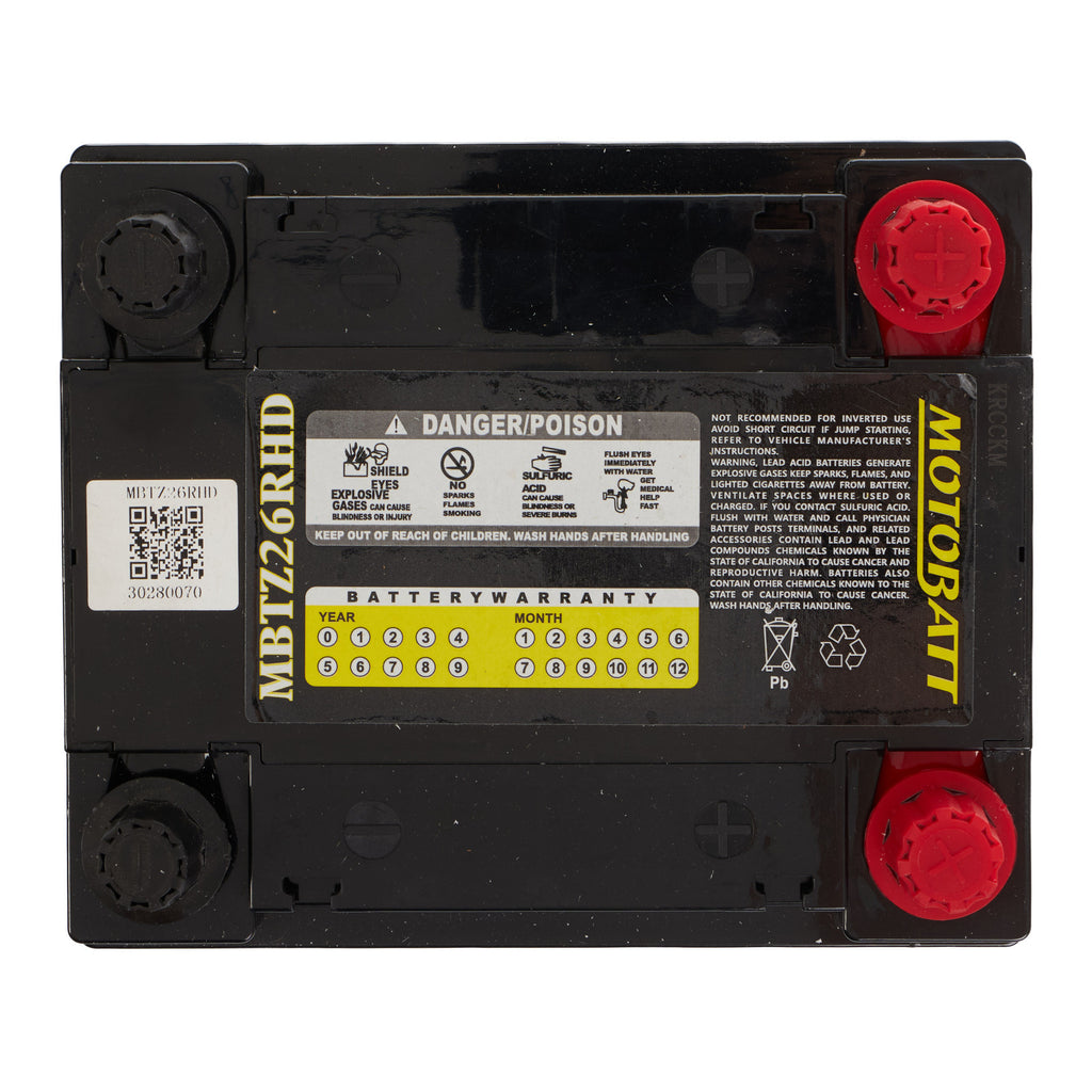 Motobatt Battery Quadflex AGM - MBTZ26RHD