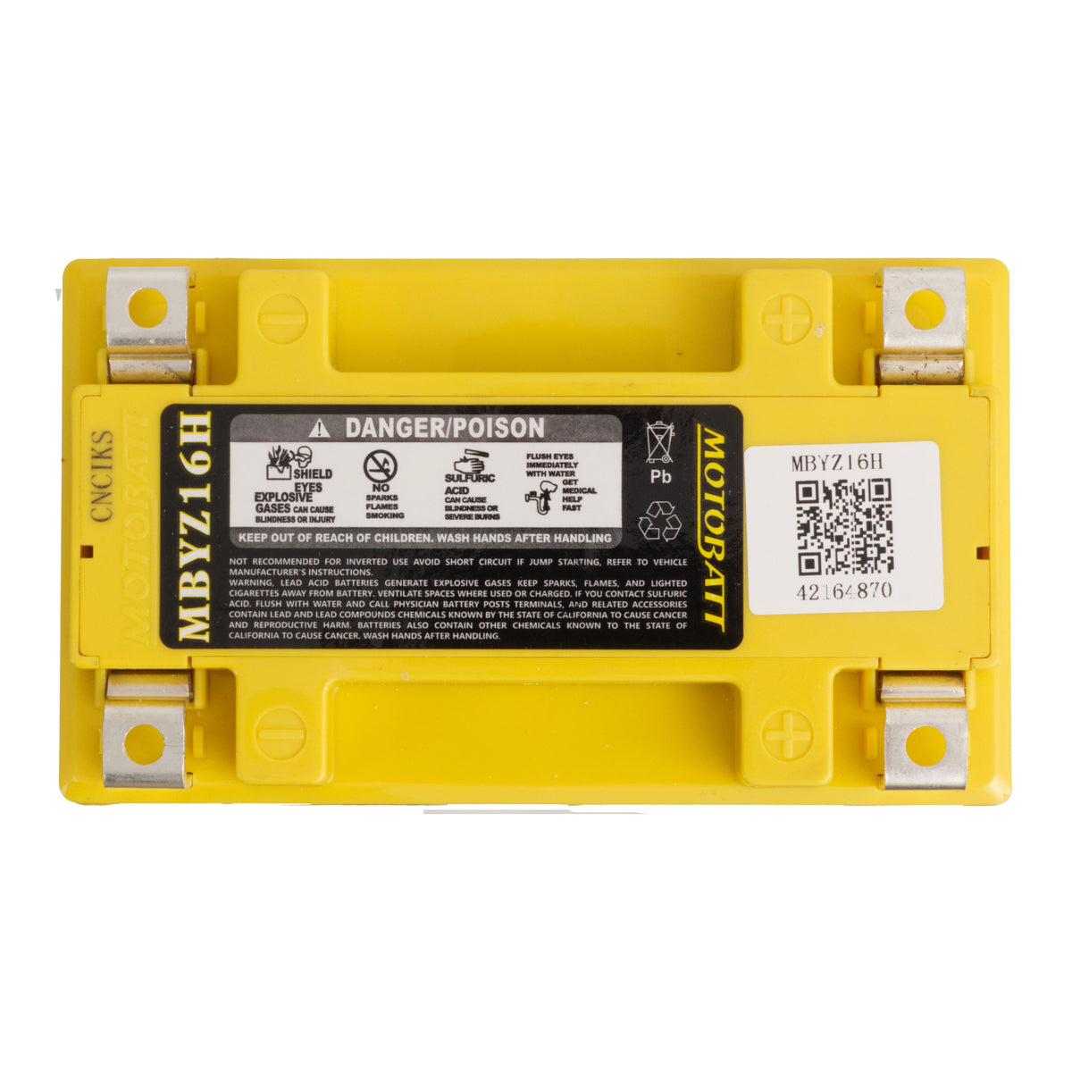 Motobatt Battery Quadflex AGM - MBYZ16-H