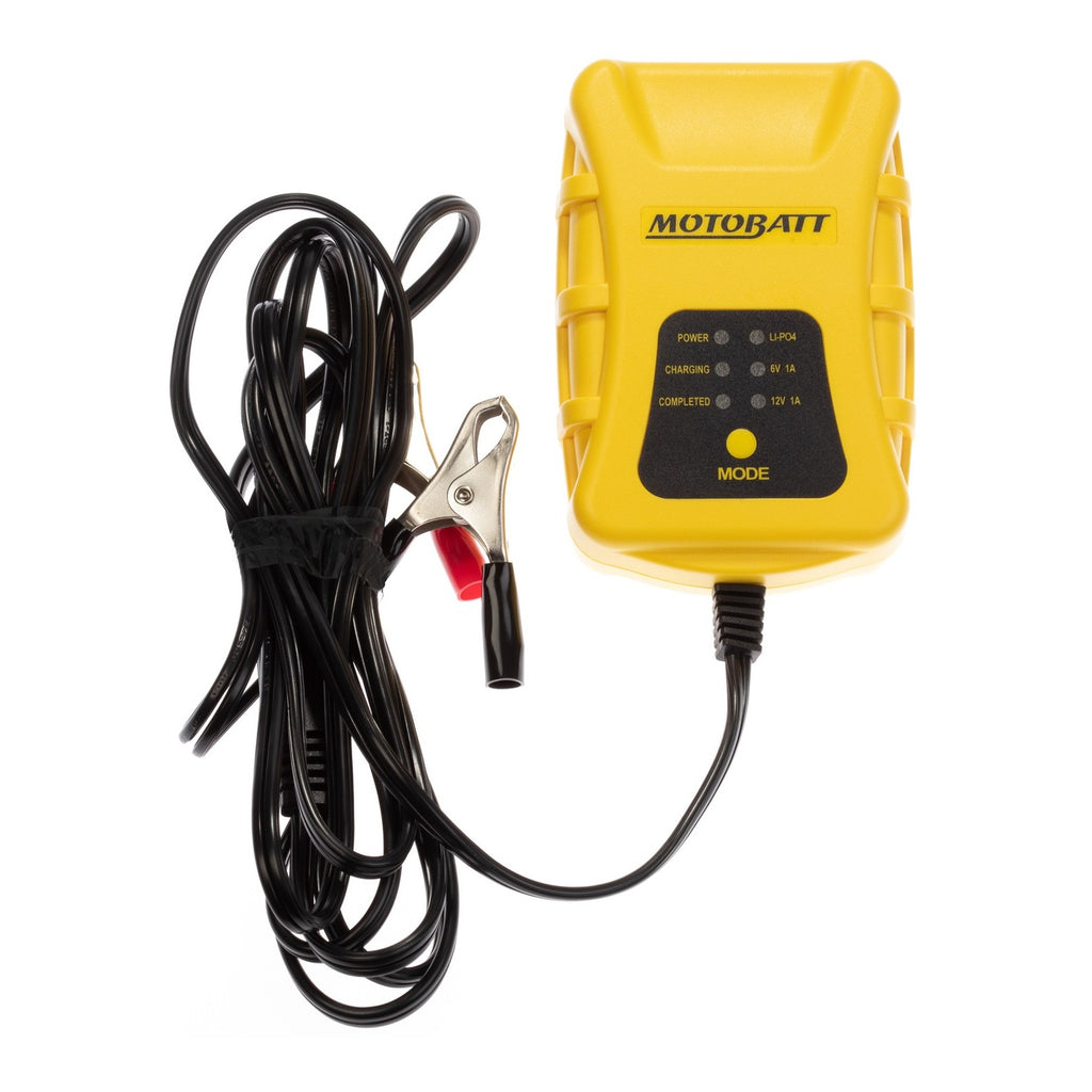 Motobatt Charger Tech 1 1.0 Amp 6V/12V Lithium 4 Step
