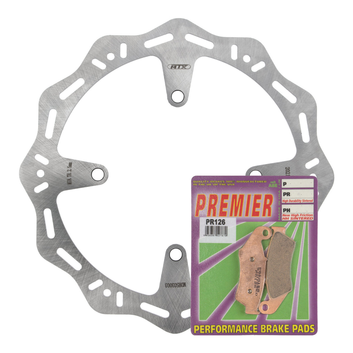 MTX Hornet Disc & Premier Pad Front Kit - Kawasaki