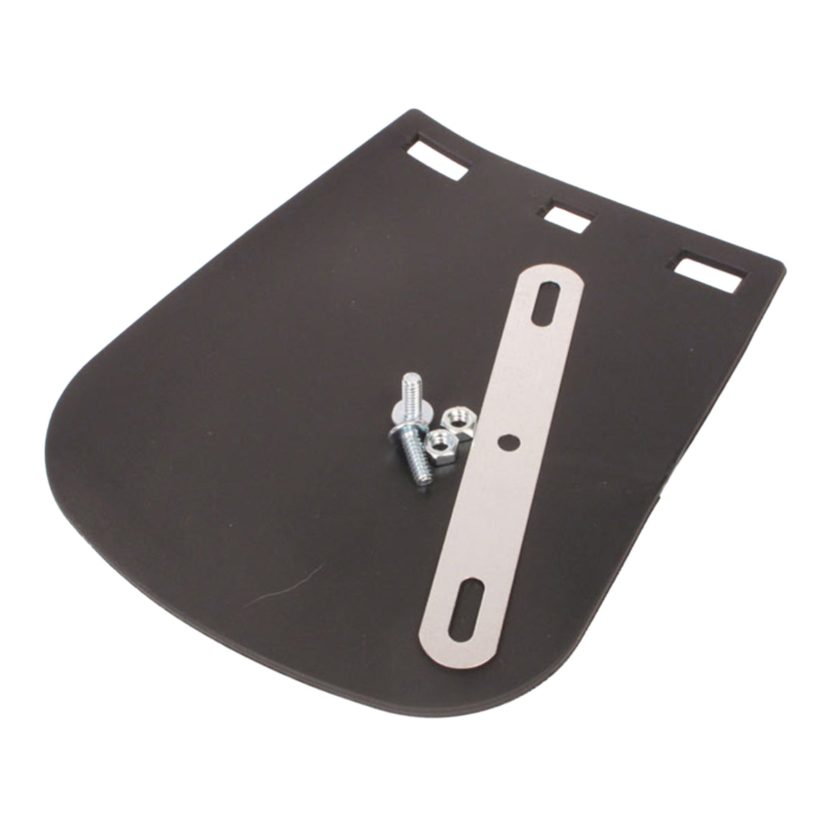 WMP MUDFLAP BLK PVC LGE MOTORCYCLE