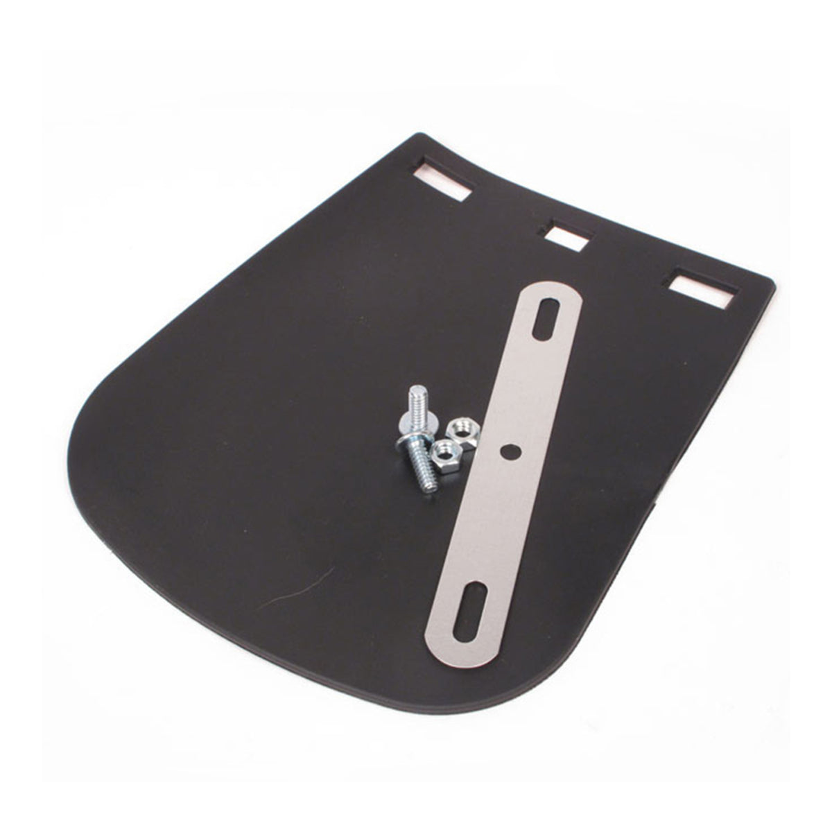 WMP MUDFLAP BLK PVC LGE MOTORCYCLE