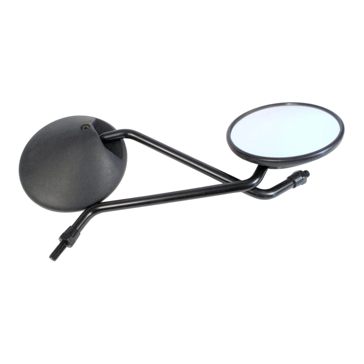 WMP Mirror Black Round Bent Stem 8mm (Pair)