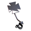 WMP Mirror Maltese Cross Chrome Clamp On