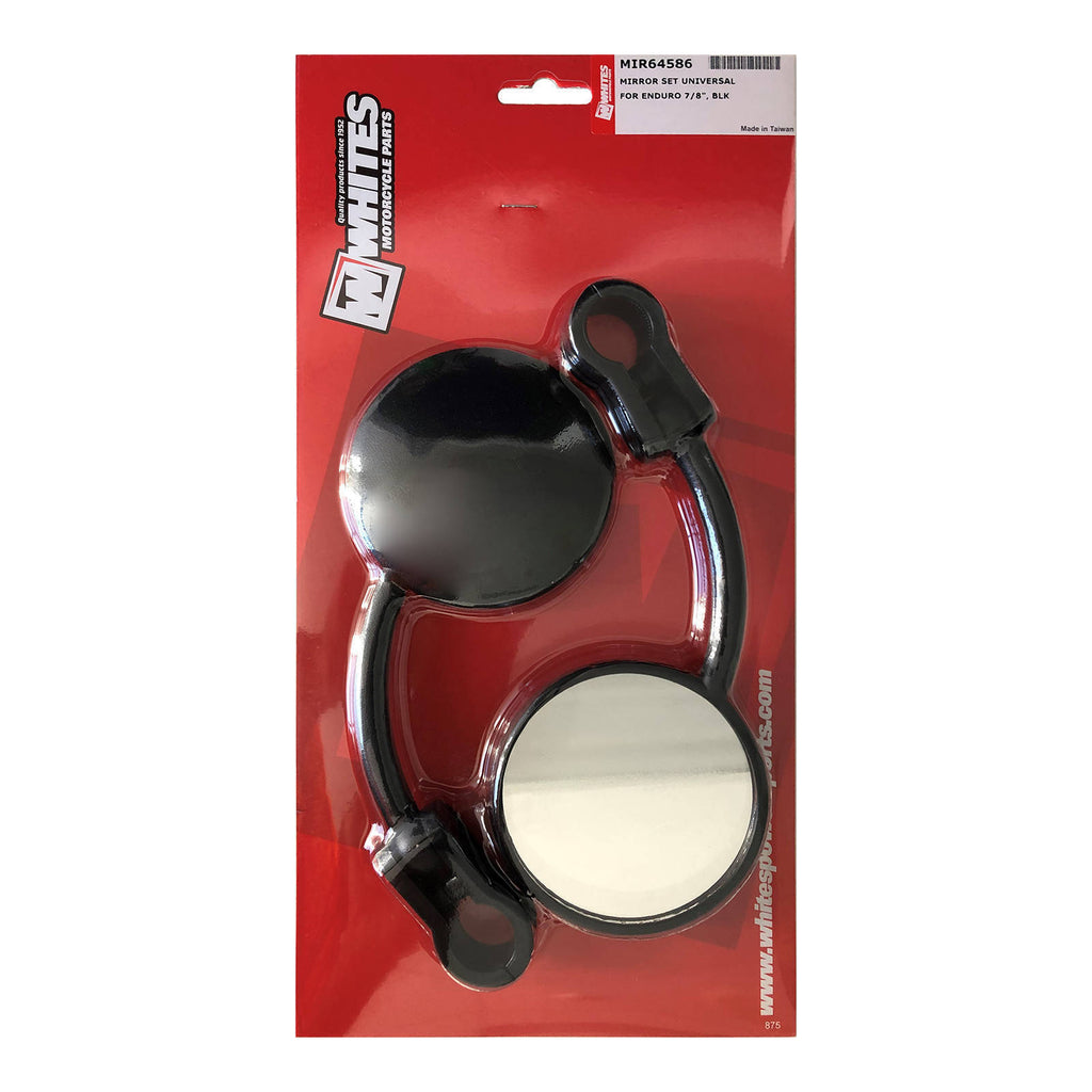 WMP Mirror Pair Universal Folding Enduro 7/8 Black