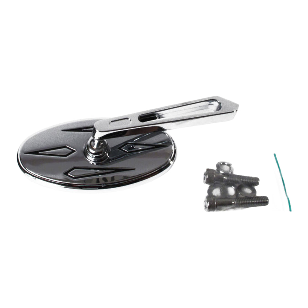 WMP Mirror Oval Cruiser Right-hand Short Stem