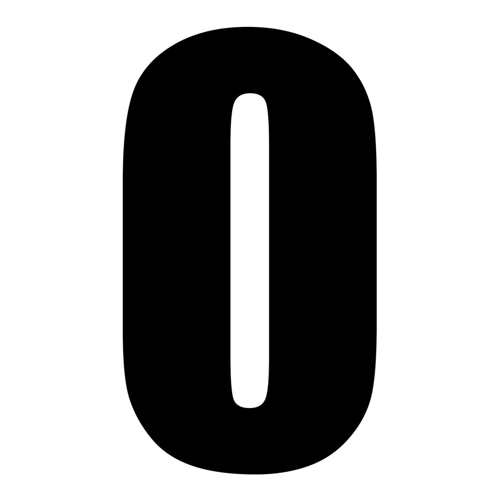 WMP Race Number - Black #0 (10 Pack)