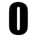 WMP Race Number - Black #0 (10 Pack)