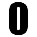 WMP Race Number - Black #0 (10 Pack)