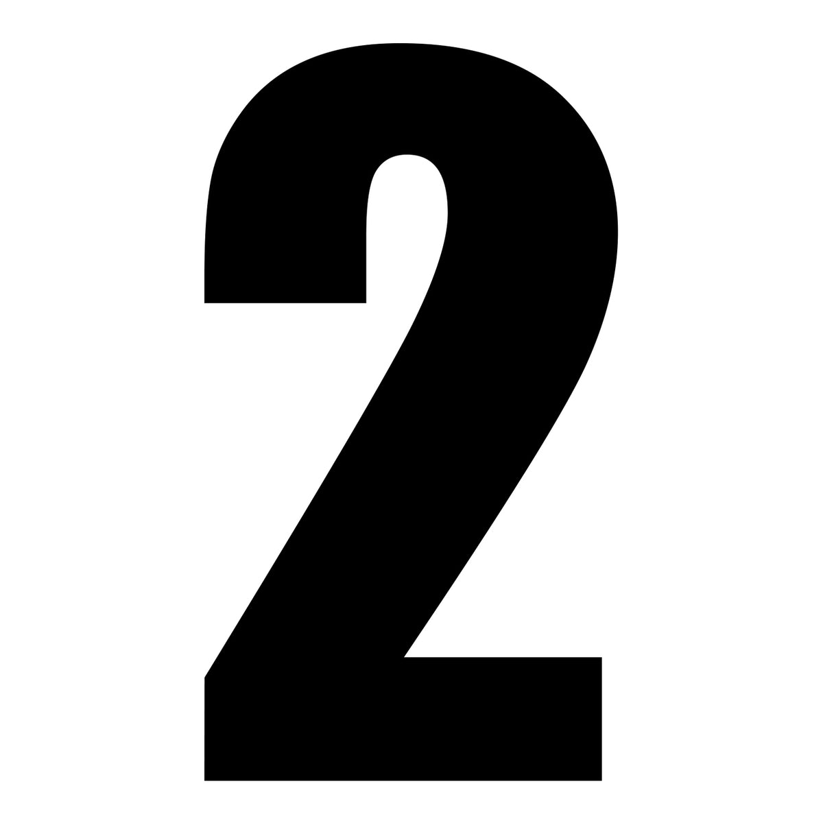 WMP Race Number - Black #2 (10 Pack)