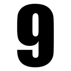 WMP Race Number - Black #9 (10 Pack)