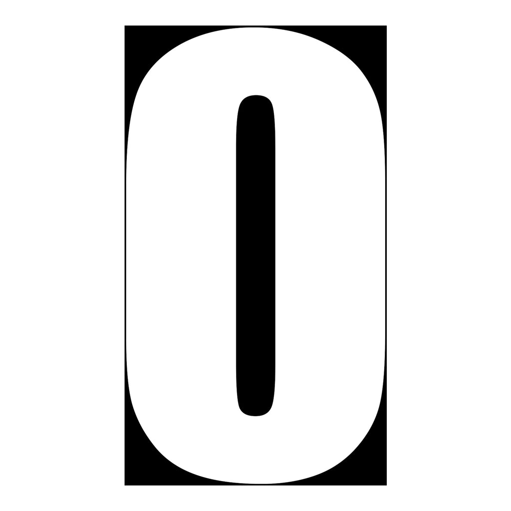 WMP Race Number - White #0 (10 Pack)