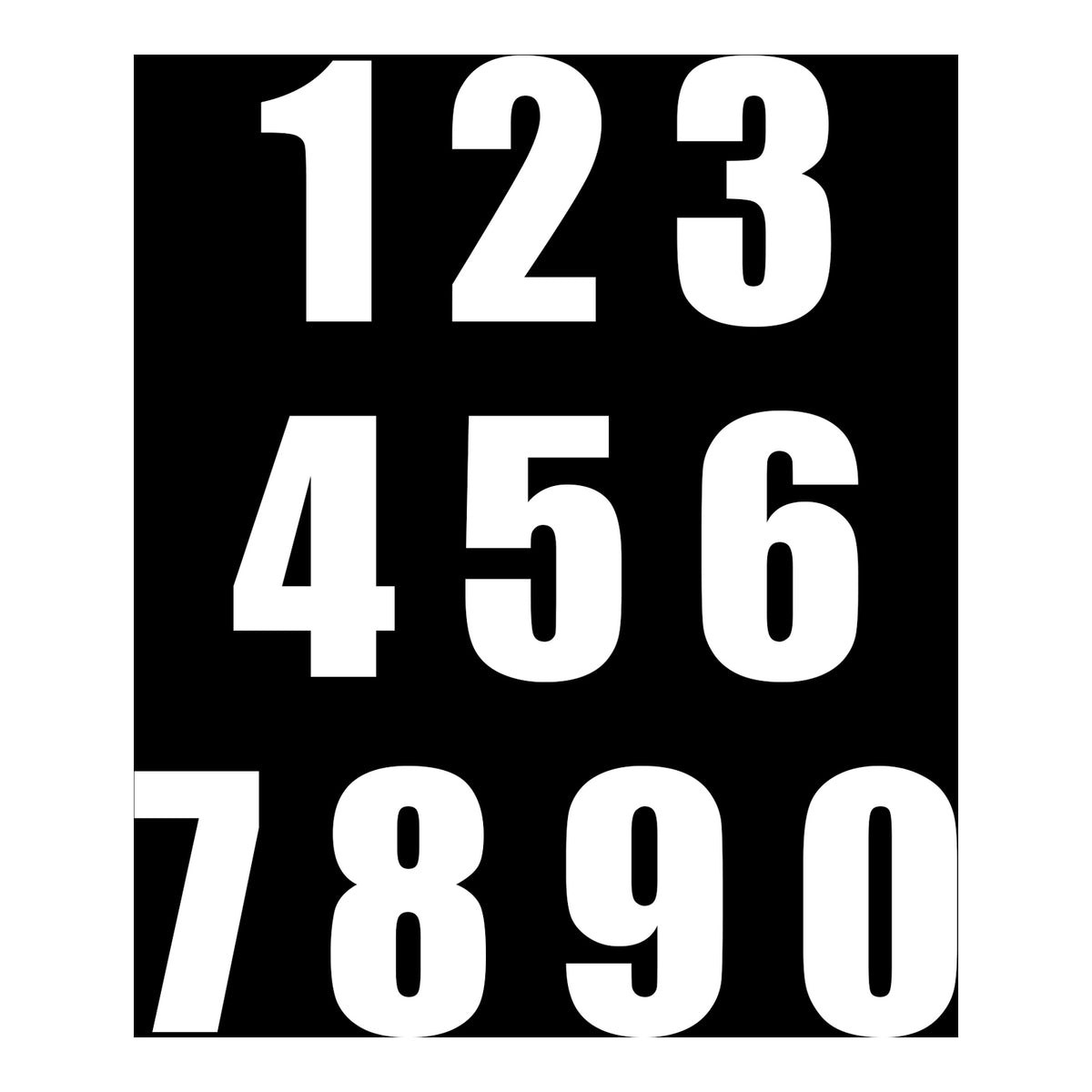 WMP Race Number - White #0 (10 Pack)