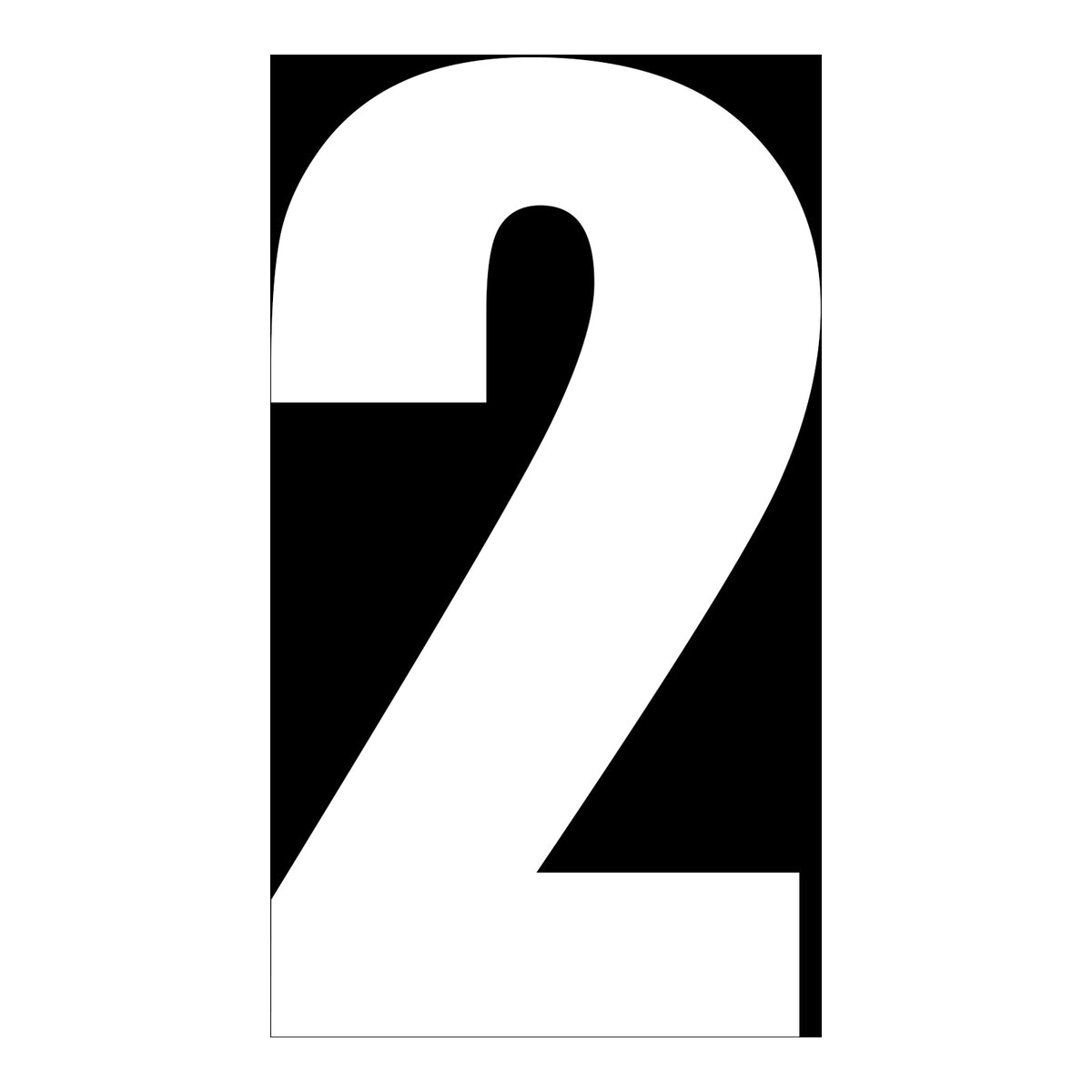 WMP Race Number - White #2 (10 Pack)