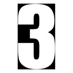 WMP Race Number - White #3 (10 Pack)