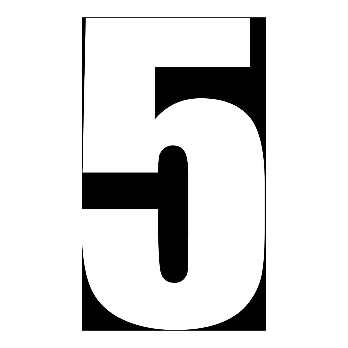 WMP Race Number - White #5 (10 Pack)