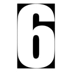 WMP Race Number - White #6 (10 Pack)