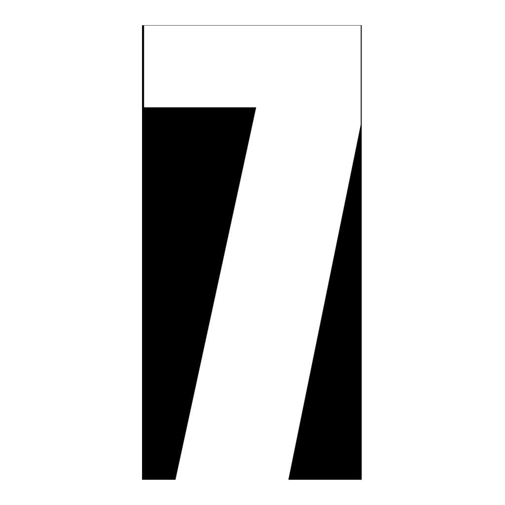 WMP Race Number - White #7 (10 Pack)
