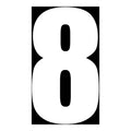 WMP Race Number - White #8 (10 Pack)