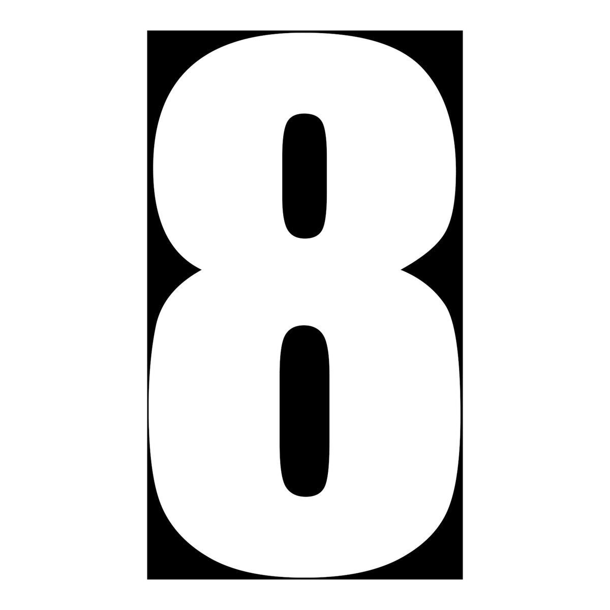 WMP Race Number - White #8 (10 Pack)