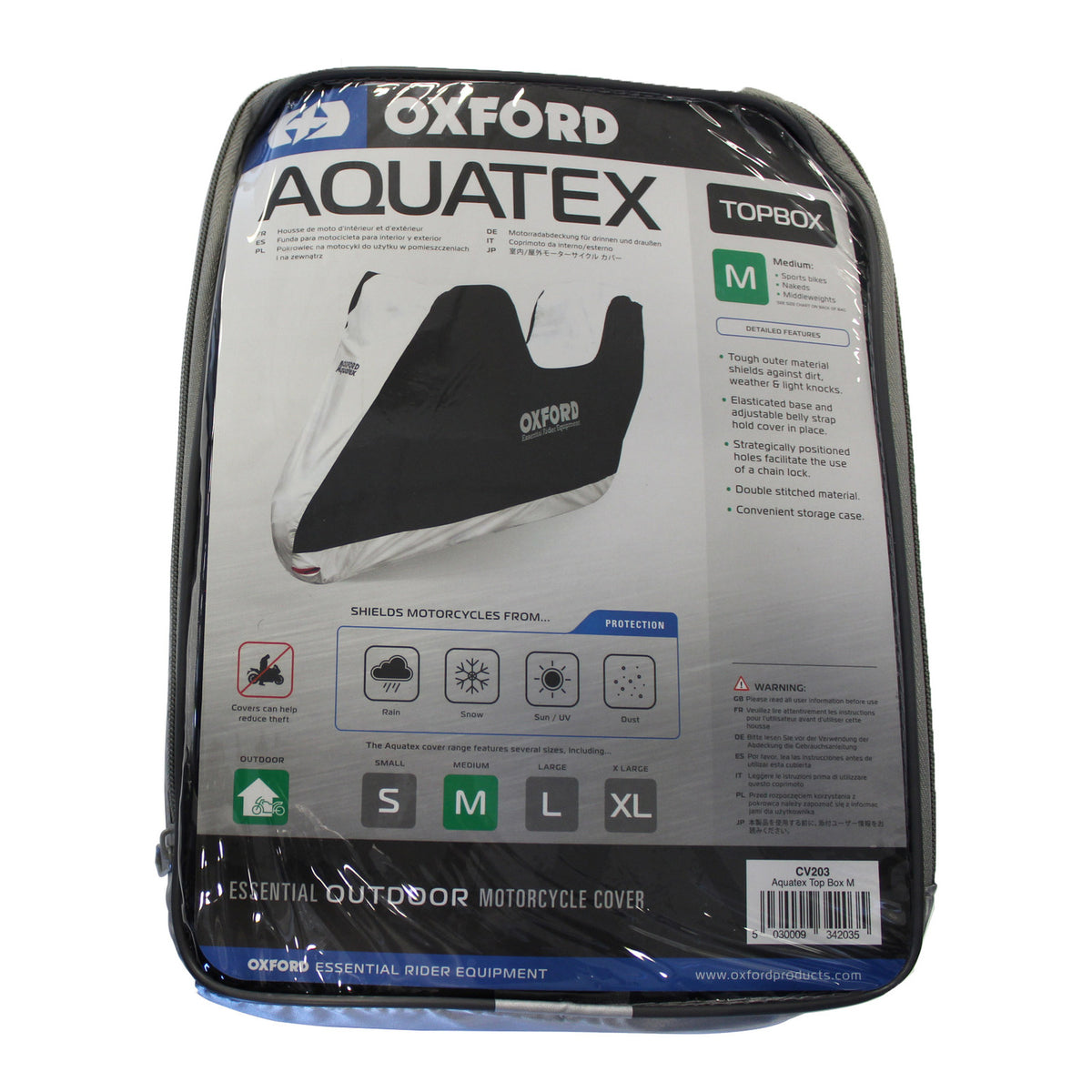 Oxford Aquatex Motorcycle Cover - Top Box