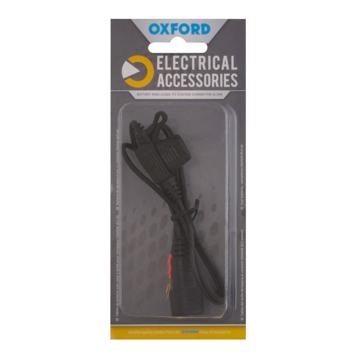 OXFORD BATTERY RING LEADS TO USA/SAE CONNECTOR (0.5MTR LEAD)