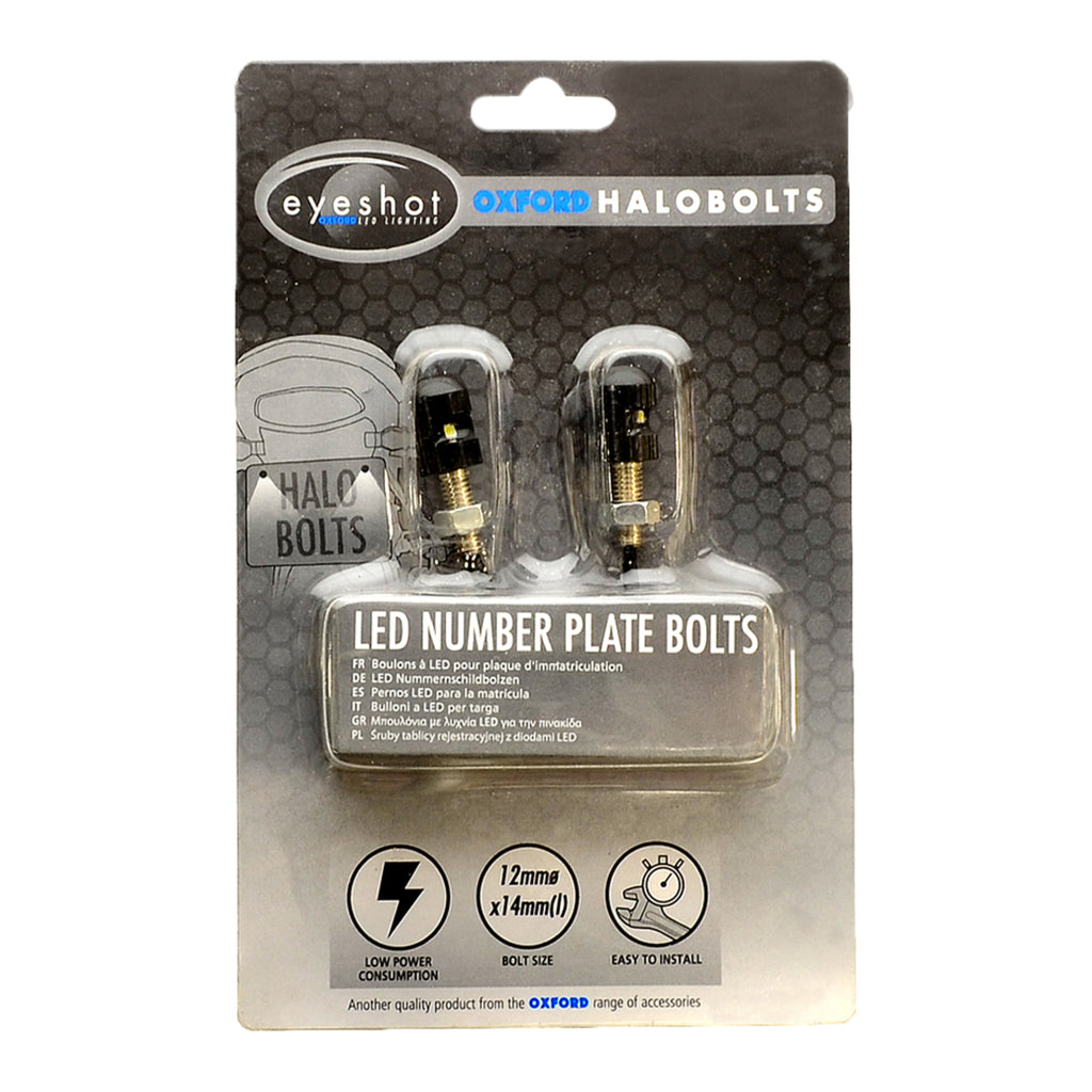 Oxford Halo Bolts LED Number Plate Light (Pair)