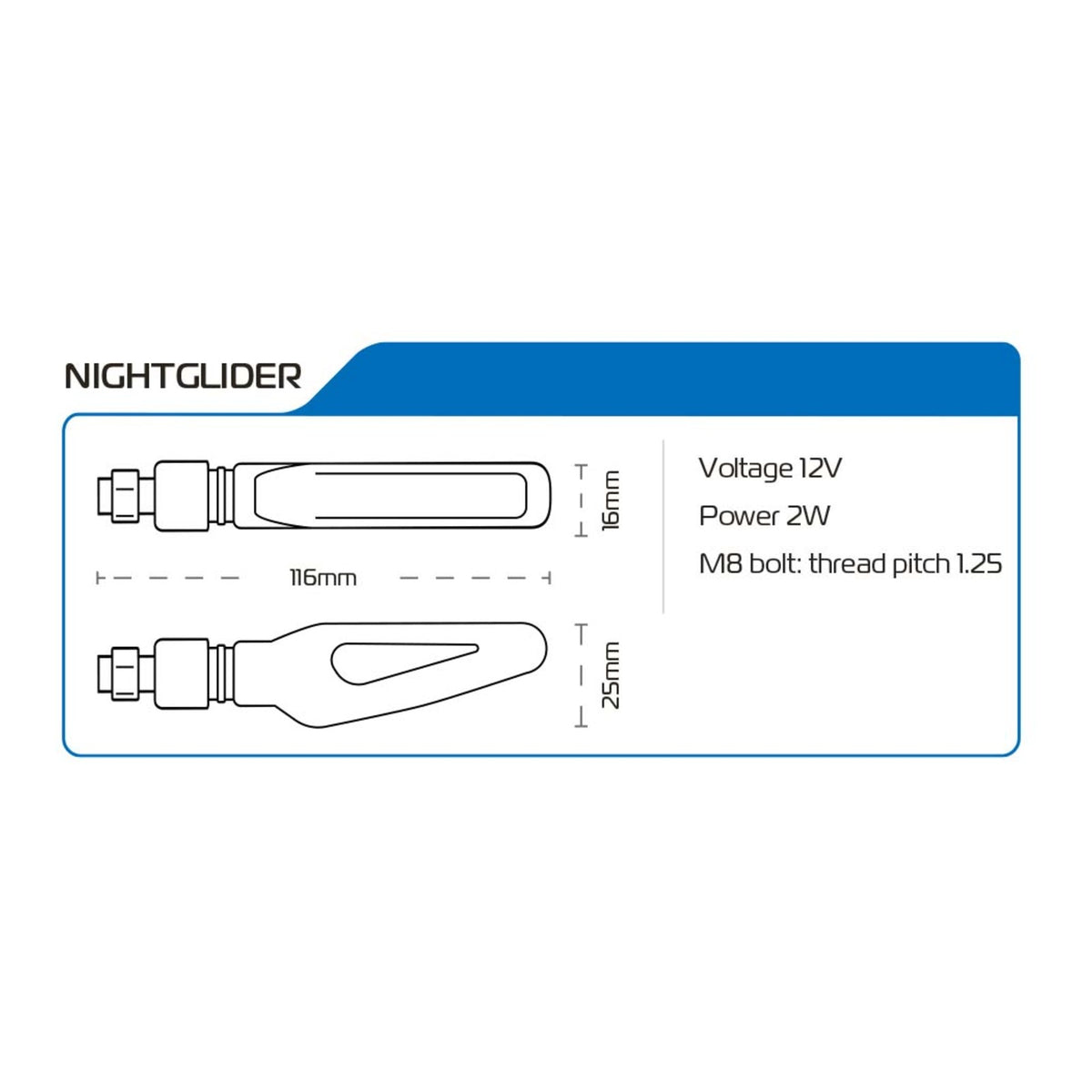 Oxford Nightglider Streaming Indicators (includes 2 Resistors)