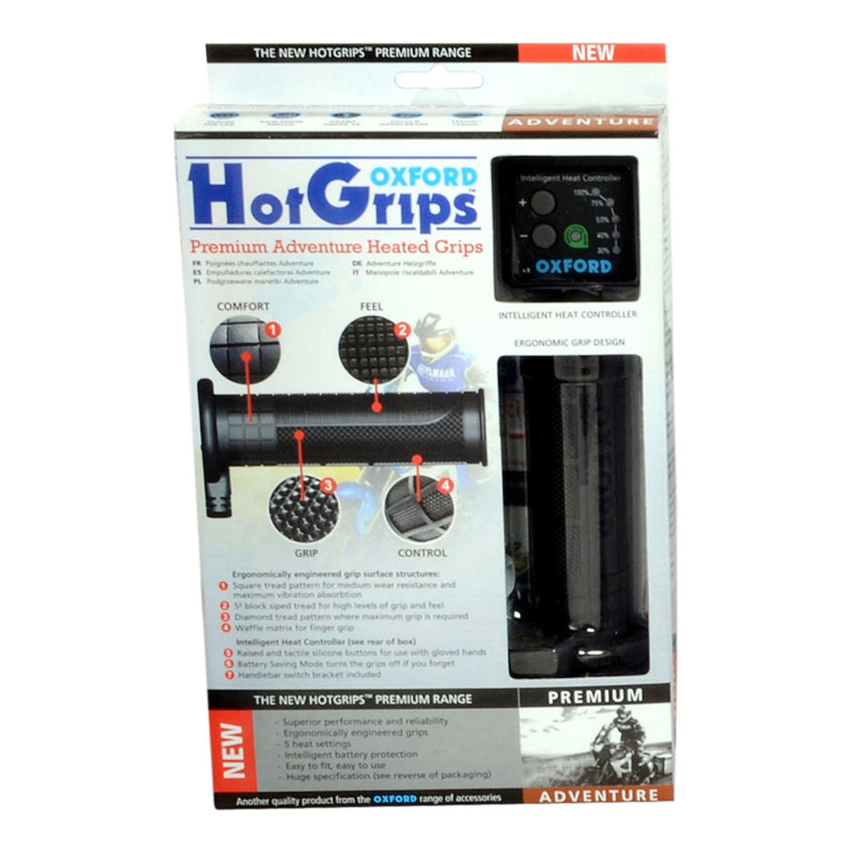 Oxford HotGrips®  Premium Adventure with V8 Switch