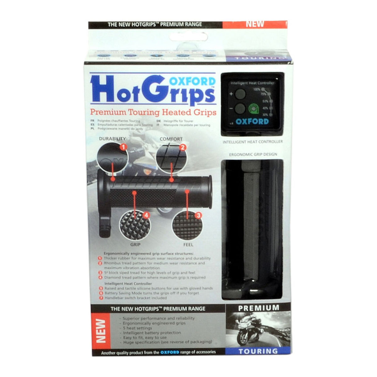 Oxford HotGrips®  Premium Touring with V8 Switch