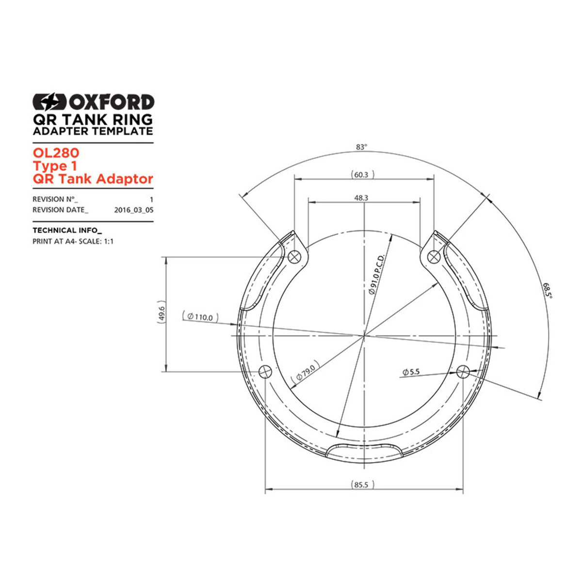 Oxford Quick Release Bike Adaptor - Type 1 (Suzuki)