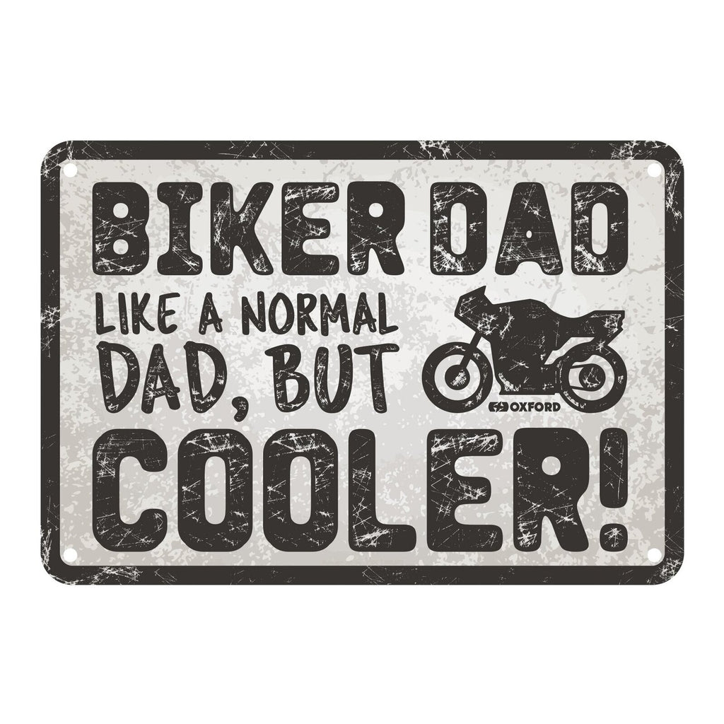 Oxford Garage Metal Sign: Biker Dad, Like a Normal Dad, But Cooler