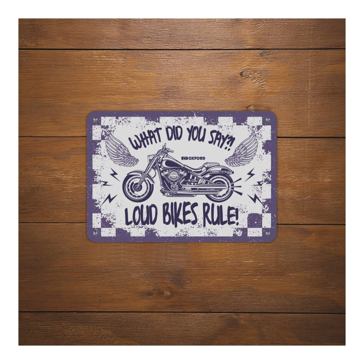 Oxford Garage Metal Sign: What Did You Say