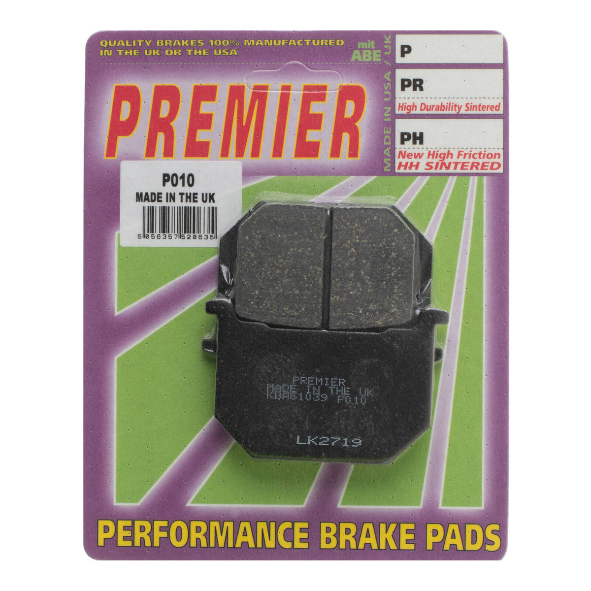 Premier Brake Pads - P Organic Standard