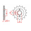 MTX 1553 Steel Front Sprocket #520 (10-48Y)