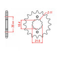 MTX 280 Steel Front Sprocket #520 (10-KW3)