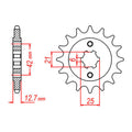 MTX 288 Steel Front Sprocket #530 (10-300)