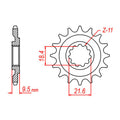 MTX 285 Steel Front Sprocket #520 (10-ML3)