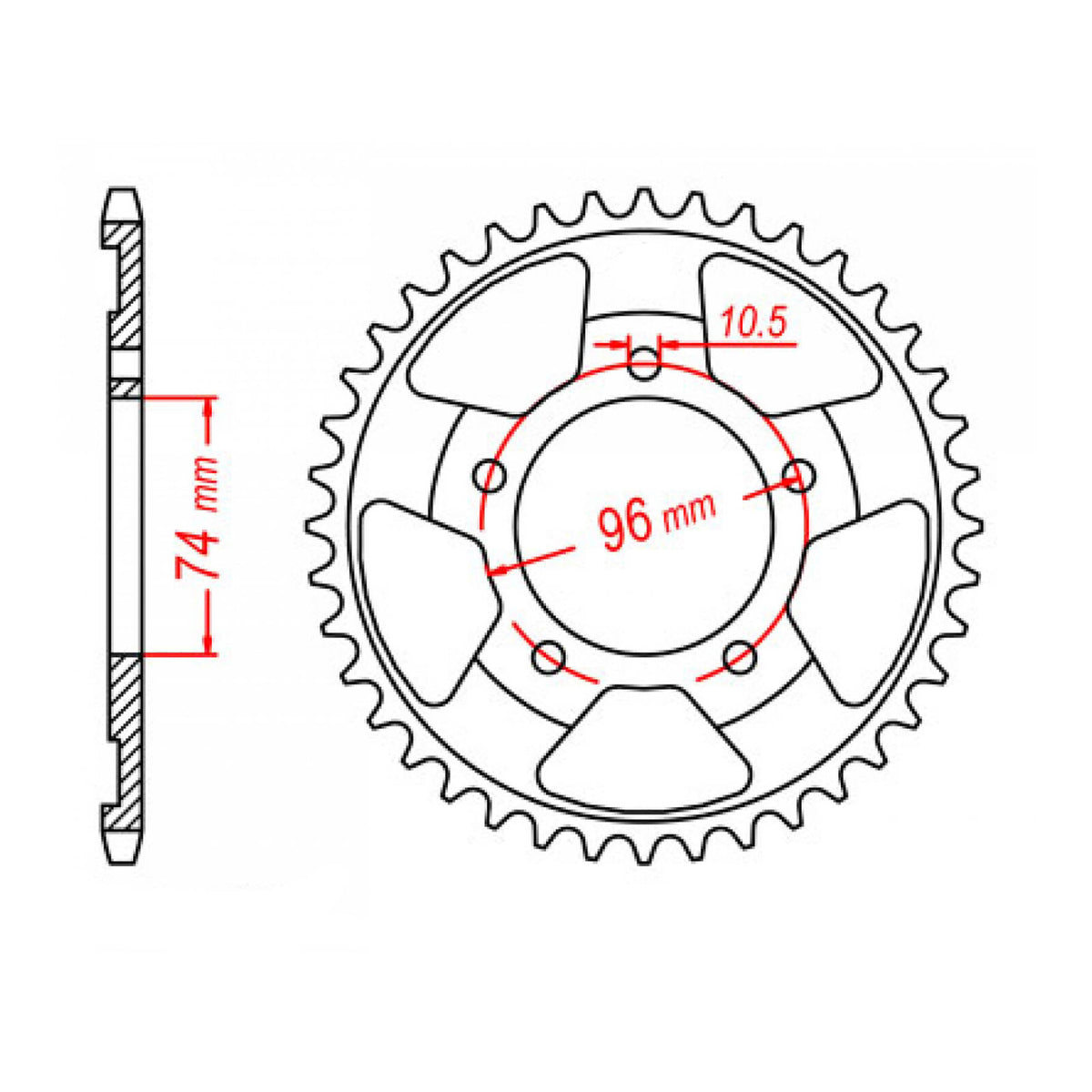 MTX 1209 Steel Rear Sprocket #520 (11-KV3)