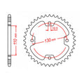 MTX 1415 Steel Rear Sprocket #520 (11-K15)